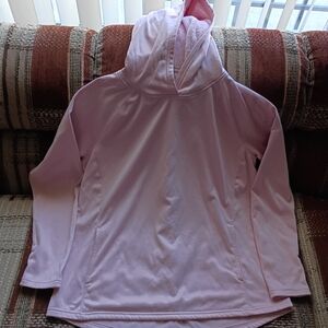 Light Pink Hooded Pullover Sweatshirt Size XXL